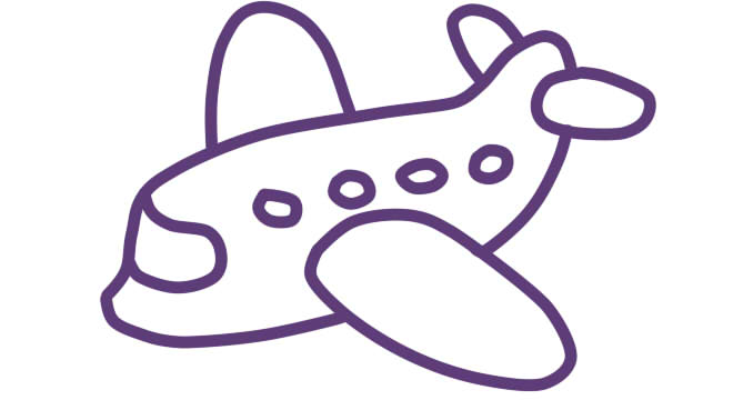 Як намалювати літак - урок малювання літака лівцем поетапно