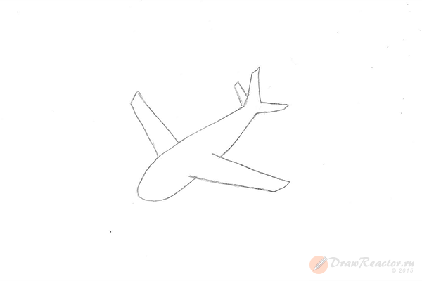 Як намалювати літак - урок малювання літака лівцем поетапно