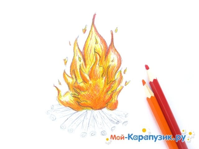 Як намалювати вогонь - малюємо вічний вогонь