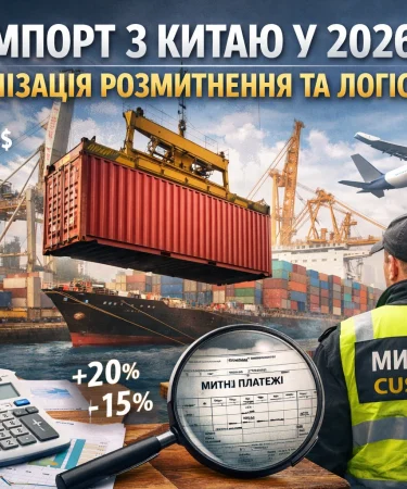 Імпорт з Китаю у 2026: як бізнесу знизити витрати на розмитнення та логістику